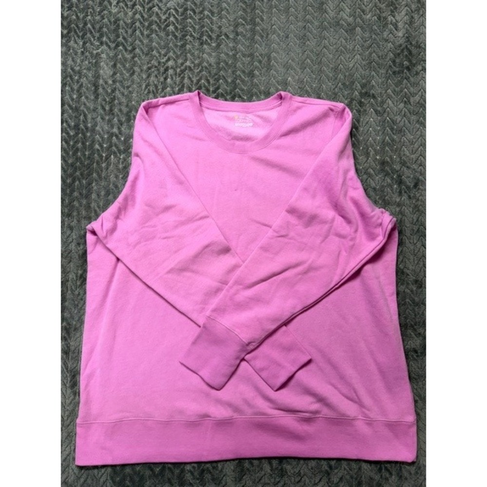 Tek Gear Ultrasoft Fleece Sweatshirt  Pink Crew Neck 3X NEW 0591